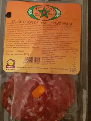 Salichichon de dinde pavo halal Tif Anoual , code 8423759805788