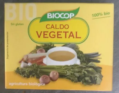 Caldo de verduras ecológico y sin gluten Biocop 66 g (6 cubitos x 11 g), code 8423903002131