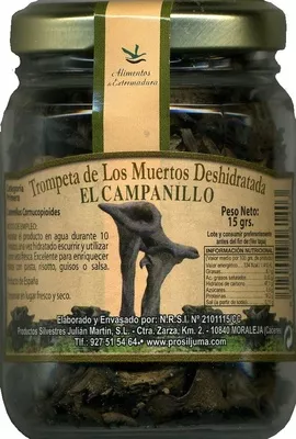 Setas trompeta de los muertos deshidratadas El Campanillo 15 g, code 8424098561403