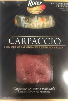 Carpaccio con queso parmigiano regioano y salsa Roler 80 g, code 8424219050212