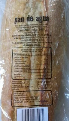 Pan de agua Mercadona , code 8424465975482