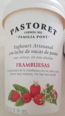 Yoghourt artesanal con frambuesas Pastoret , code 8424790101143