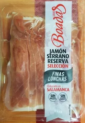 Jamón Serrano reserva selección boadas 110 g, code 8425545117099