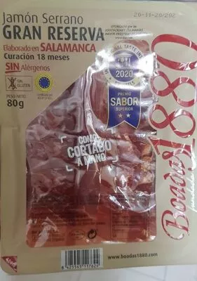 Jamón serrano gran reserva Boadas , code 8425545117624