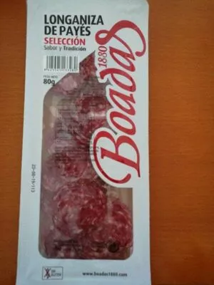 Longaniza de payés  80 g, code 8425545133280