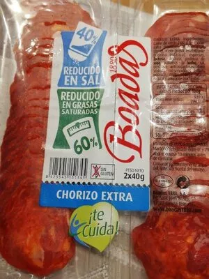 Chorizo extra  2 x 40 g, code 8425545151345