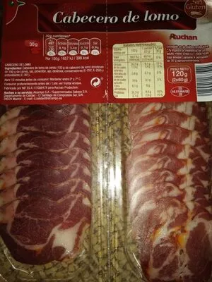 Cabecero de lomo Auchan 2 x 60 g, code 8425545173514