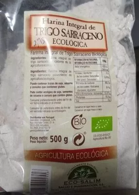 Harina integarl Trigo sarraceno ecológica Eco-Salim 500 g, code 8426633002556