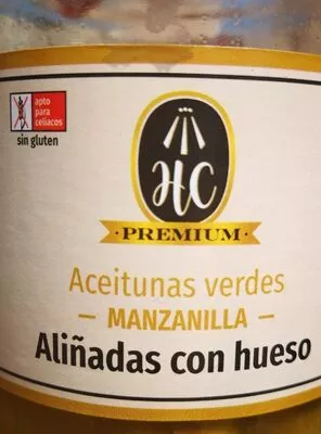 Aceitunas verdes aliñadas con hueso HC Premium 420g, code 8426765493734