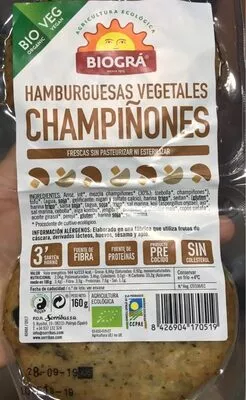 Hamburguesas vegetales champiñones  , code 8426904170519