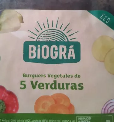 Burgués vegetales de 5 verduras Biogra , code 8426904170540