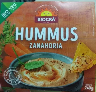 Hummus zanahoria biogra 240 g, code 8426904174333