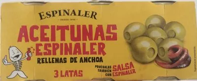 Aceitunas Rellenas De Anchoa Espinaler 3X50GR Espinaler , code 8427230985686