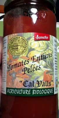 Tomates Entières Pelées "Cal Valls" Cal Valls Poids net : 660g, poids net égoutté : 400g, contenance : 720ml, code 8427406040317