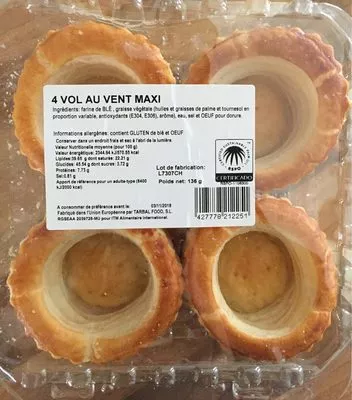 4 vol au vent Maxi Intermarché , code 8427778212251