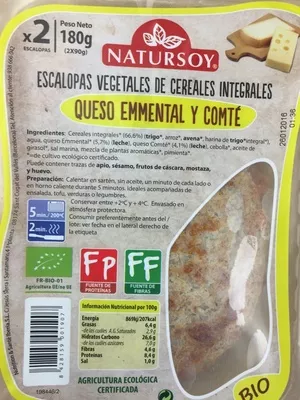 Escalopas vegetales de cereales integrales Natursoy 2 u, code 8428159001907