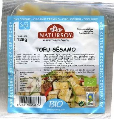 Tofu sesamo Natursoy 125 g, code 8428159004809