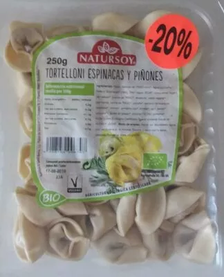 Tortellonis Espinacas Y Piñones (vegano) 250G Natursoy , code 8428159006797