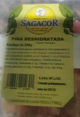 Piña deshidratada Sagacor , code 8428489212301