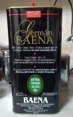 Aceite de oliva virgen extra lata 5 l German Baena , code 8429547400012