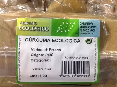 Cúrcuma  150 g, code 8429736022988