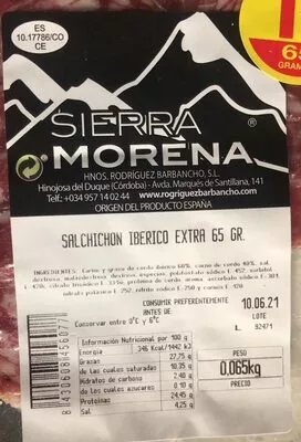 Salchichon iberico extra sierra morena , code 8430608456077