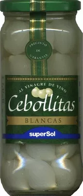 Cebollitas encurtidas "SuperSol" SuperSol 345 g (neto), 180 g (escurrido), 370 ml, code 8430803007487