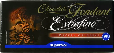 Chocolate fondant extrafino negro 48% cacao SuperSol 150 g, code 8430803008118