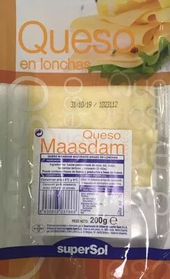 Queso en lonchas Maasdam superSol 200 g, code 8430803037668