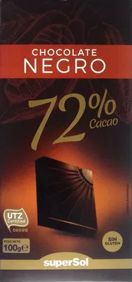 Chocolate negro 72% SuperSol 100 g, code 8430803043119