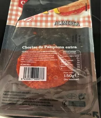 Chorizo pamplona extra Alimerka 150 g, code 8430807009777