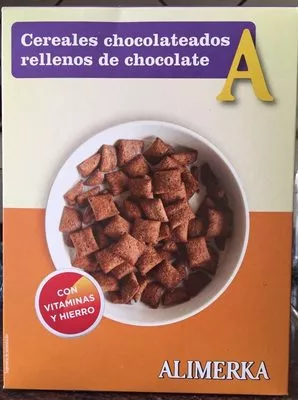 Cereales chocolateados rellenos de chocolate Alimerka , code 8430807013347