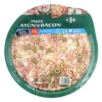 Pizza atún y bacon Carrefour , code 8431876013504