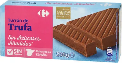 Turrón de trufa sin azúcares anadidos Carrefour 200 g, code 8431876038316