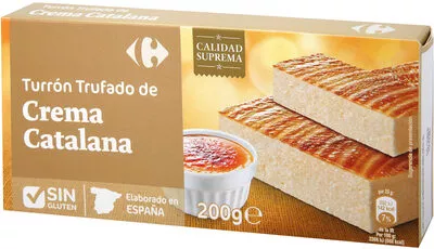 Turrón trufado de crema catalana Carrefour 200 g, code 8431876038354