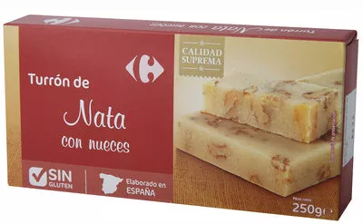 Turrón nata nueces Carrefour 250 g, code 8431876038460