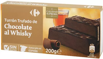 Turrón chocolate whisky Carrefour 200 g, code 8431876038477