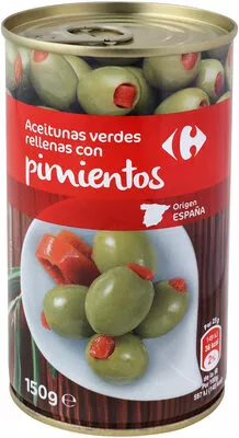 Aceituna relleno pimiento Carrefour 150 g, code 8431876047646