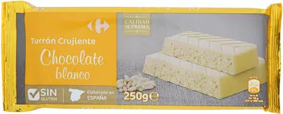 Turrón crujiente blanco Carrefour , code 8431876062786