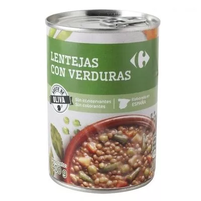 Lentejas c/verdur. Carrefour 400 g (neto), code 8431876065923