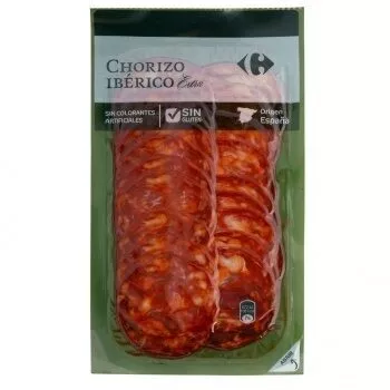 Chorizo ibérico Carrefour , code 8431876096293