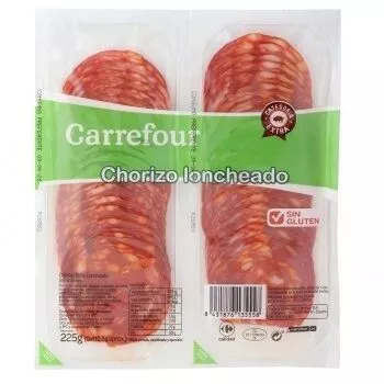 Chorizo extra loncheado Carrefour 225 g, code 8431876135558