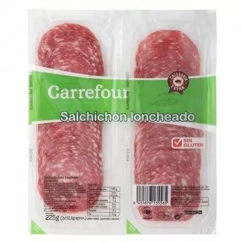 Salchichón extra loncheado Carrefour 225 g, code 8431876135565