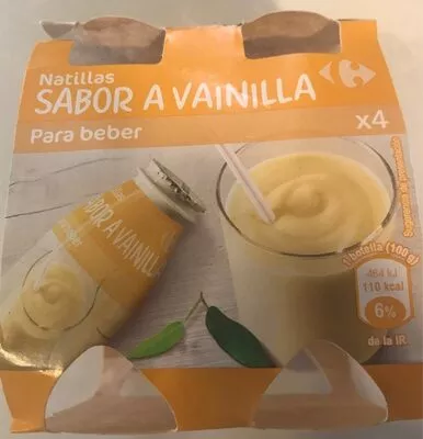 Natillas para beber sabor a vainilla Carrefour 400 g (4 x 100 g  ), code 8431876177305