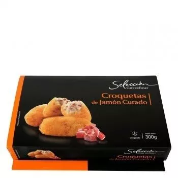 Croquetas De Jamon Curado Carrefour,  CRF Selección 300 g, code 8431876224146