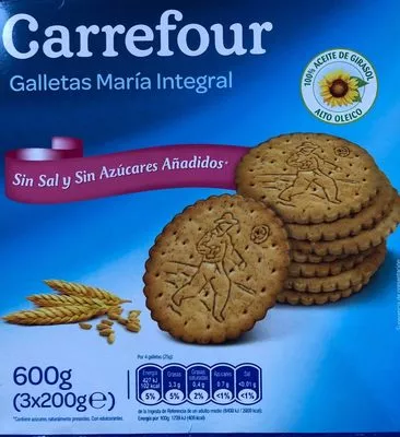 Galleta sin sal y sin azúcar Carrefour 600g, code 8431876229776