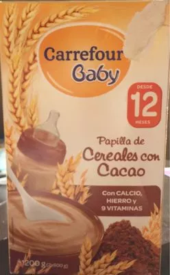 Papilla cereales cacao Carrefour 1200g, code 8431876230567