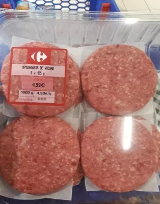 Hamburguesa de vacuno Carrefour 8 x 125 g, code 8431876234312