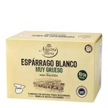 Espárrago d.o. Navarra 10/14 muy grueso De nuestra tierra 660 g, code 8431876240719