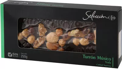 Turrón musico trufa Carrefour, Vicens 250 g, code 8431876245097